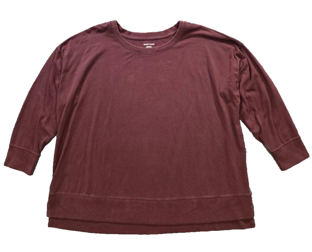 Eileen Fisher Women's Top Tunic Brown Super Soft Jersey Size 2X A010461